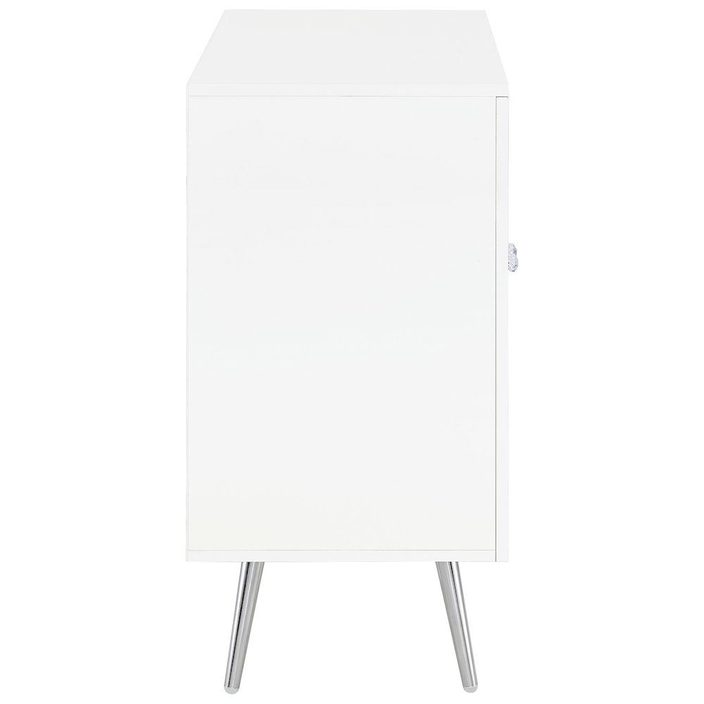 Nieta 2-door Engineered Wood Accent Cabinet White High Gloss. Picture 10