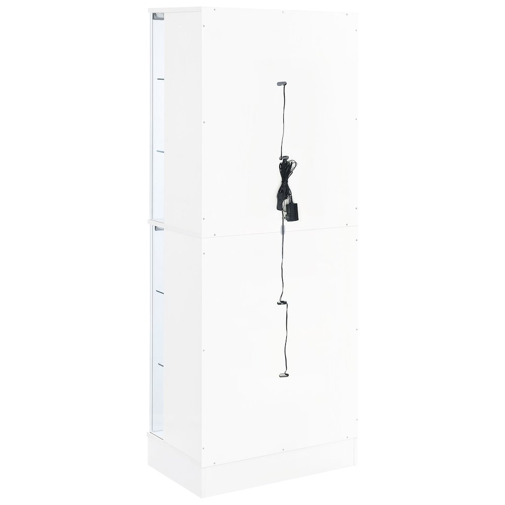 Cabra 4-door LED Curio Display Cabinet White High Gloss. Picture 8
