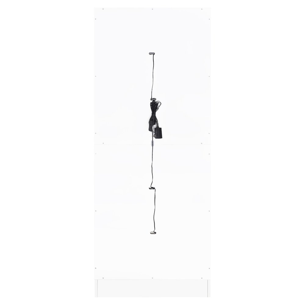 Cabra 4-door LED Curio Display Cabinet White High Gloss. Picture 9