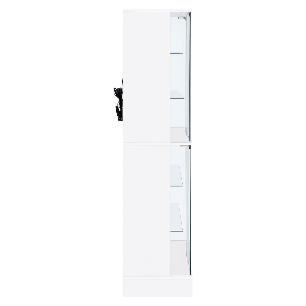 Cabra 4-door LED Curio Display Cabinet White High Gloss. Picture 11