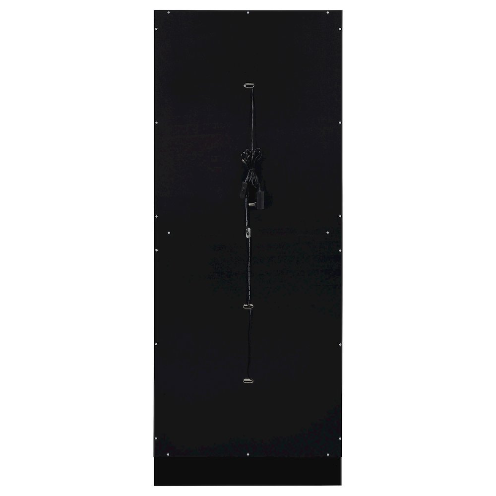 Cabra 4-door LED Curio Display Cabinet Black High Gloss. Picture 9