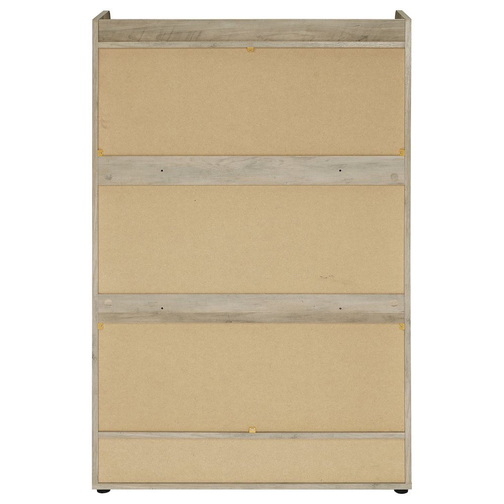 Denia 3-tier Engineered Wood Shoe Cabinet Grey. Picture 8