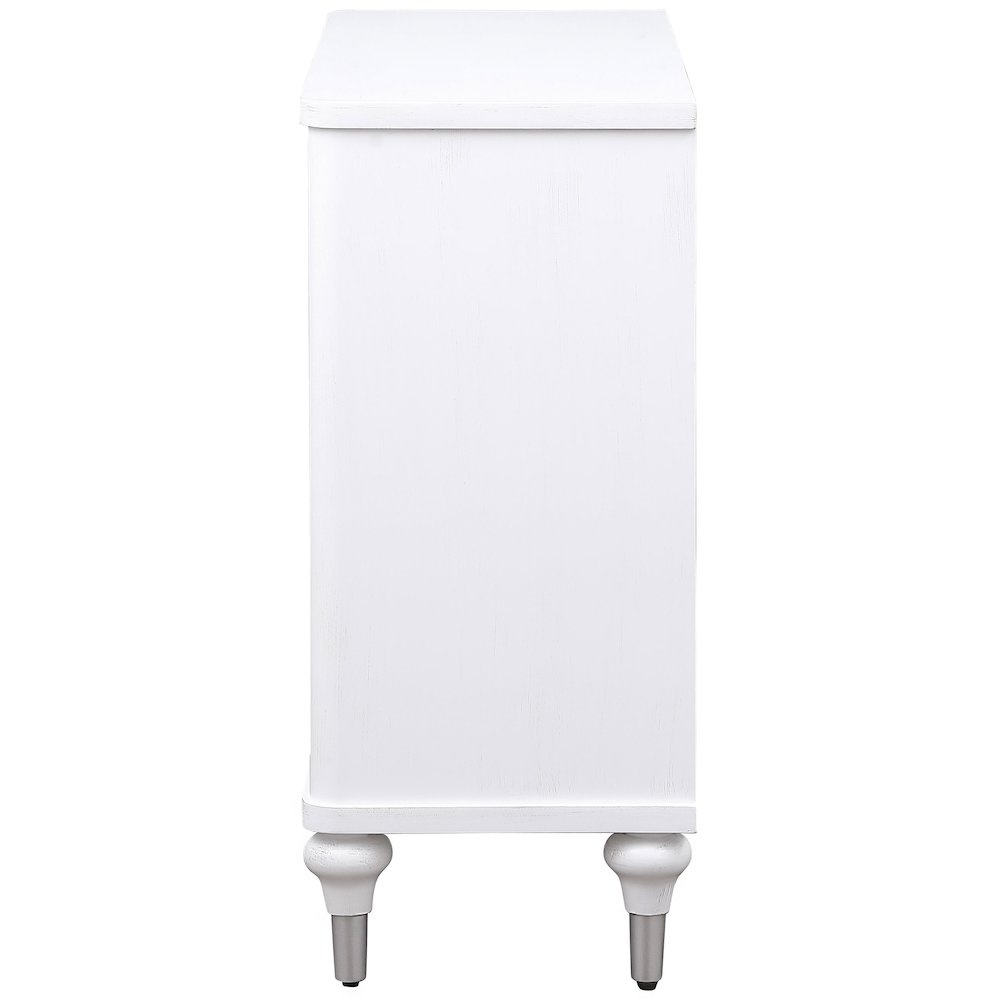 Cardella 2-door Mandala Accent Cabinet Distressed White. Picture 6