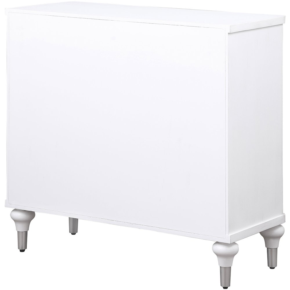 Cardella 2-door Mandala Accent Cabinet Distressed White. Picture 8