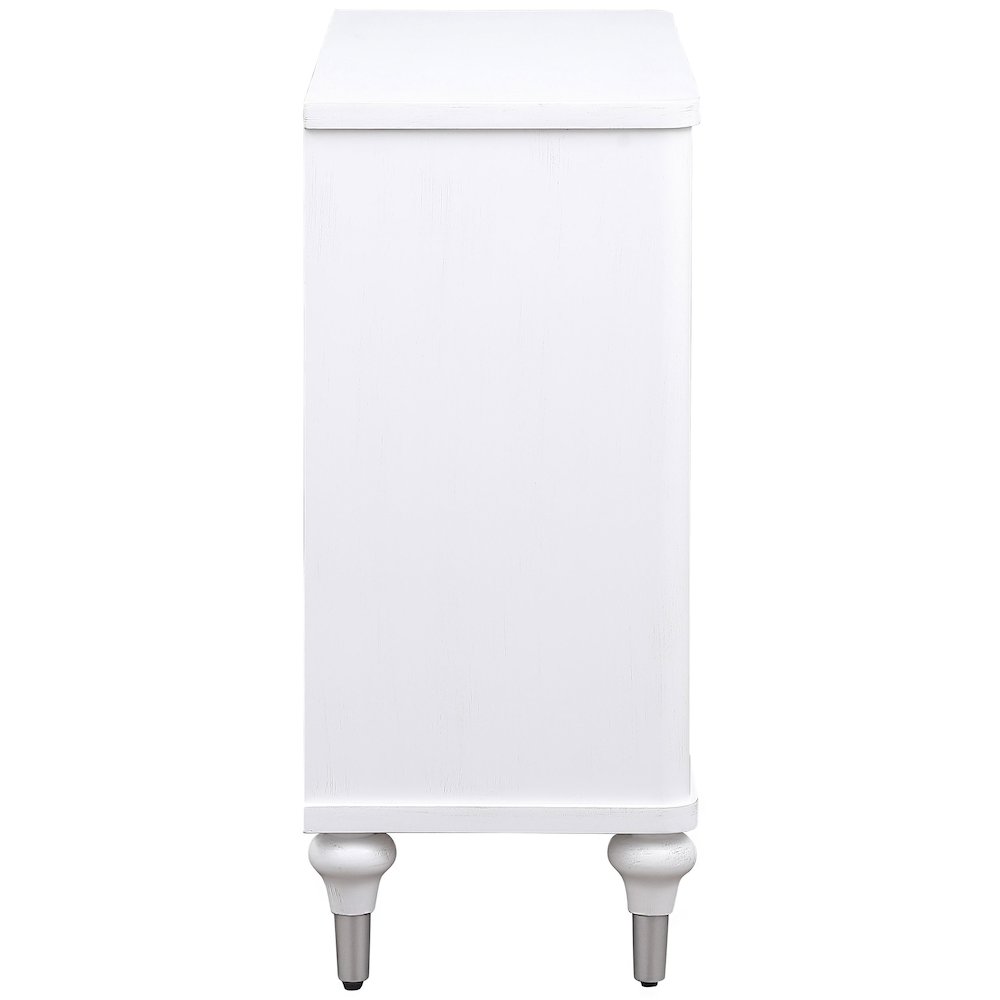 Cardella 2-door Mandala Accent Cabinet Distressed White. Picture 9