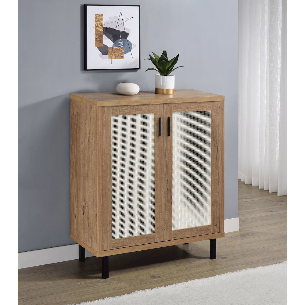 Teller 11-shelf Engineered Wood Shoe Cabinet Natural Oak. Picture 2