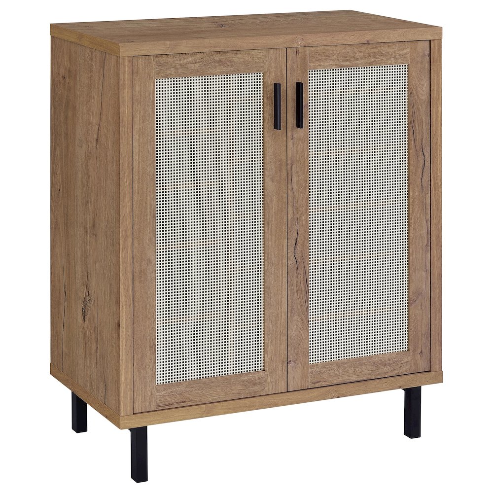 Teller 11-shelf Engineered Wood Shoe Cabinet Natural Oak. Picture 1