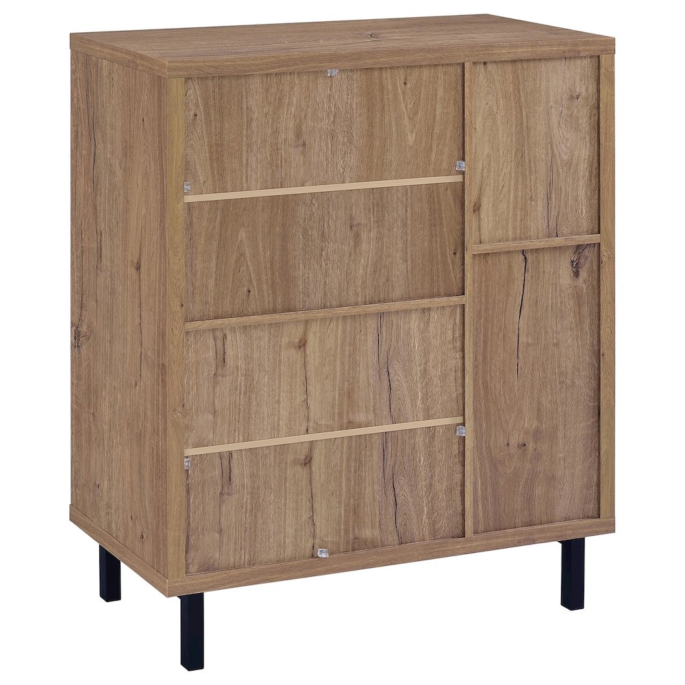 Teller 11-shelf Engineered Wood Shoe Cabinet Natural Oak. Picture 7