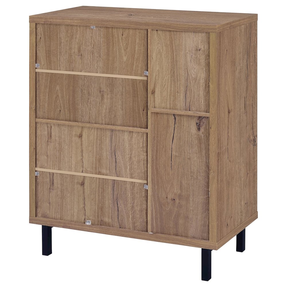 Teller 11-shelf Engineered Wood Shoe Cabinet Natural Oak. Picture 8