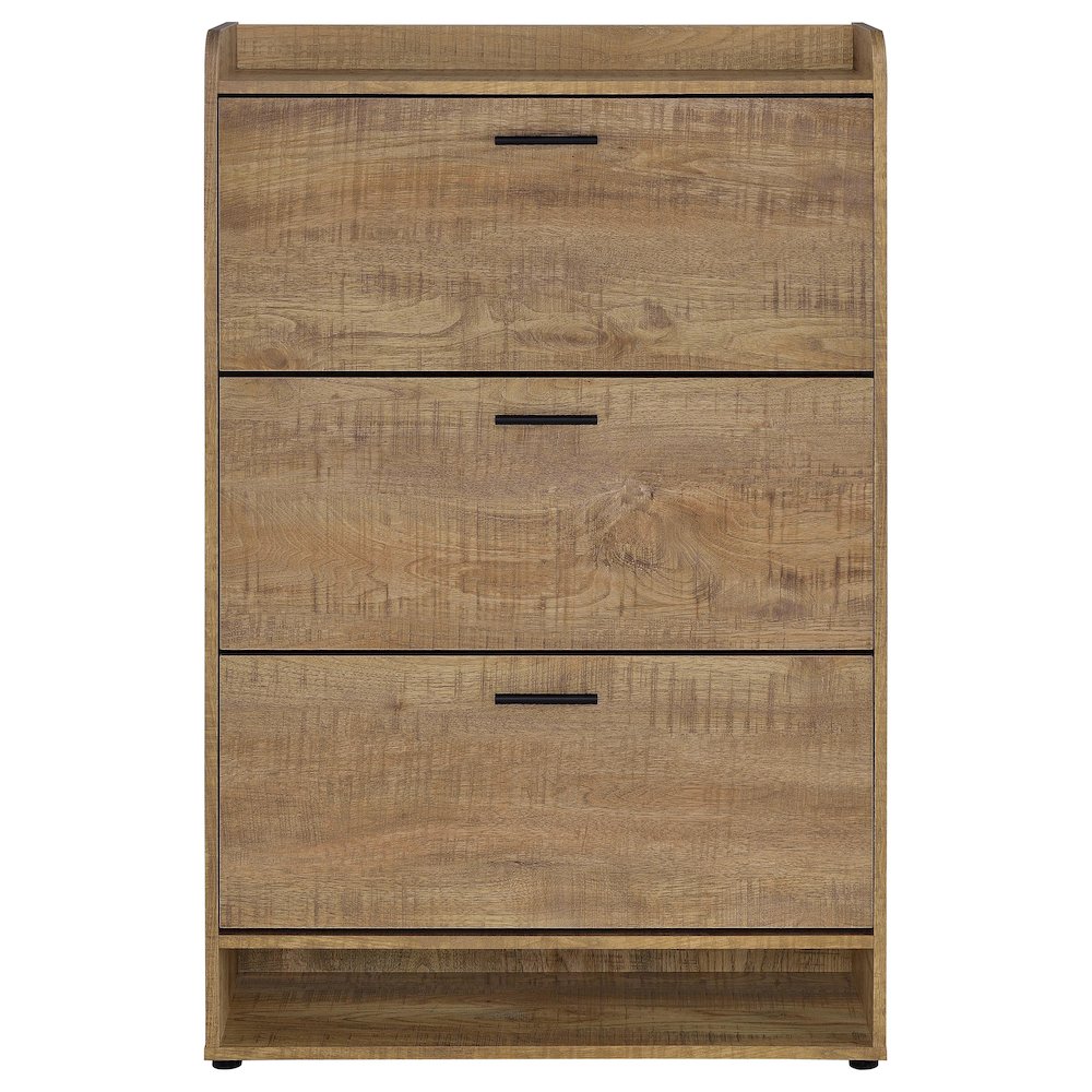 Denia 3-tier Engineered Wood Shoe Cabinet Mango. Picture 5