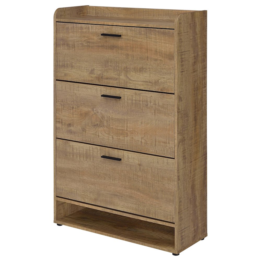 Denia 3-tier Engineered Wood Shoe Cabinet Mango. Picture 6