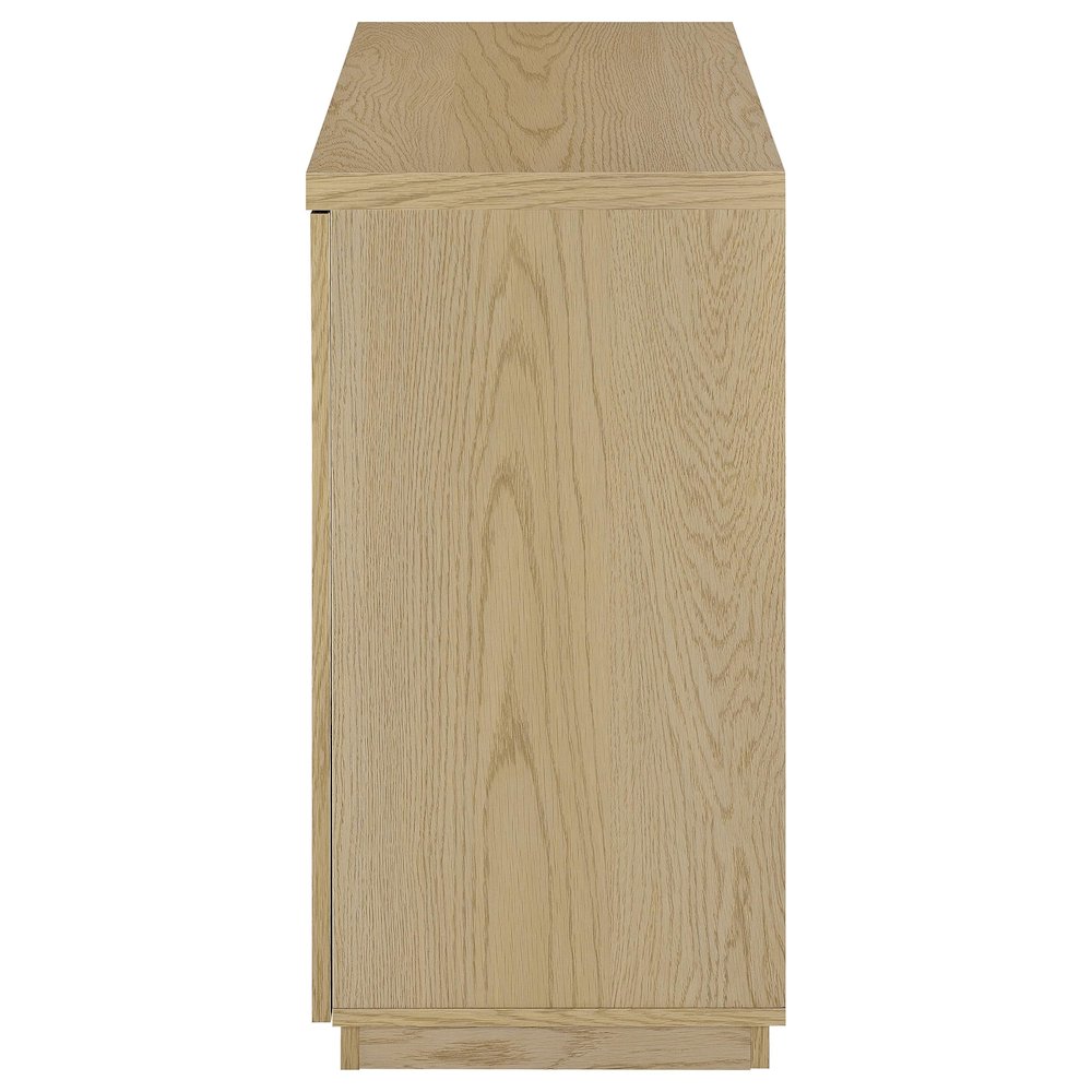 Tilbury 2-door Glass Front Accent Display Cabinet Light Oak. Picture 6