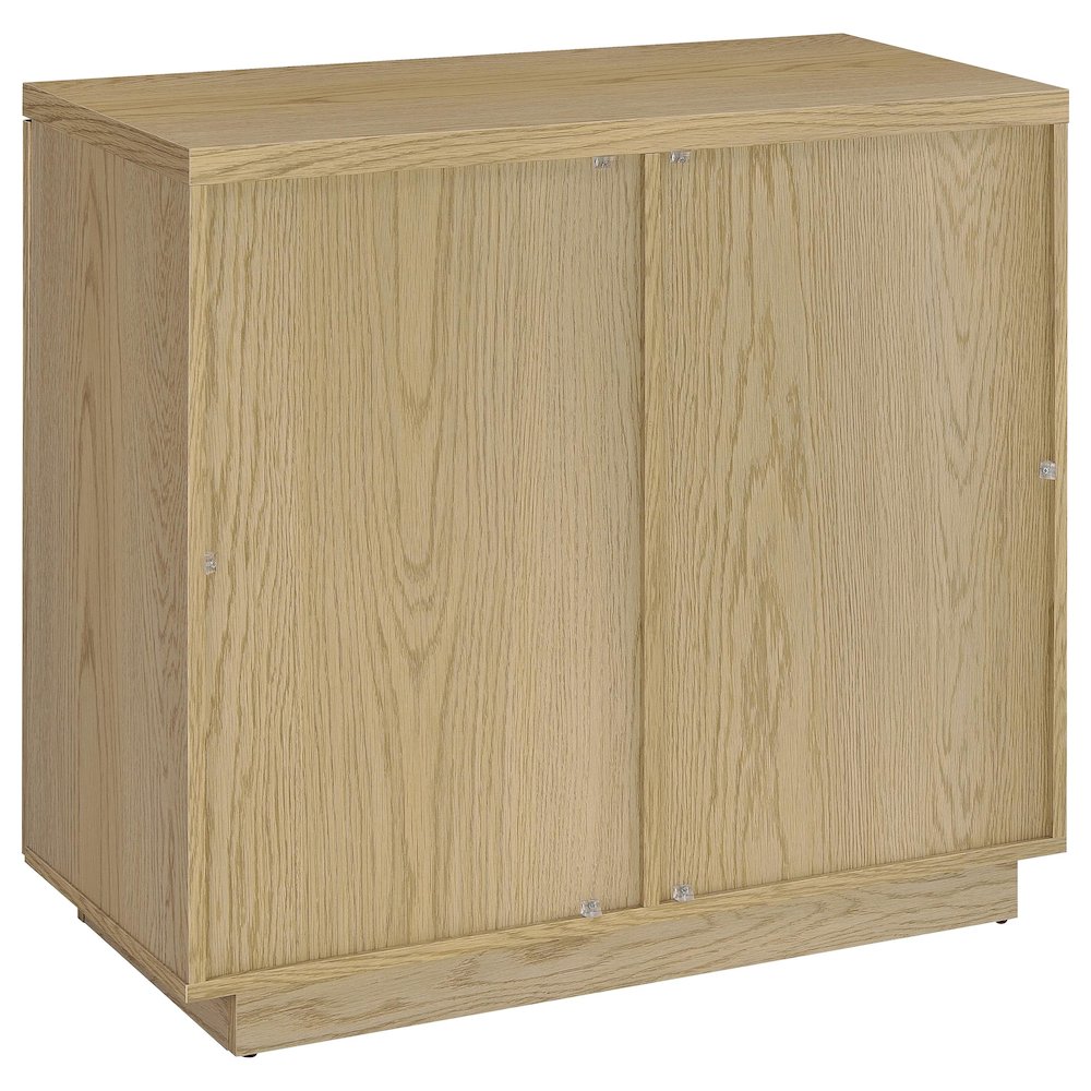 Tilbury 2-door Glass Front Accent Display Cabinet Light Oak. Picture 7