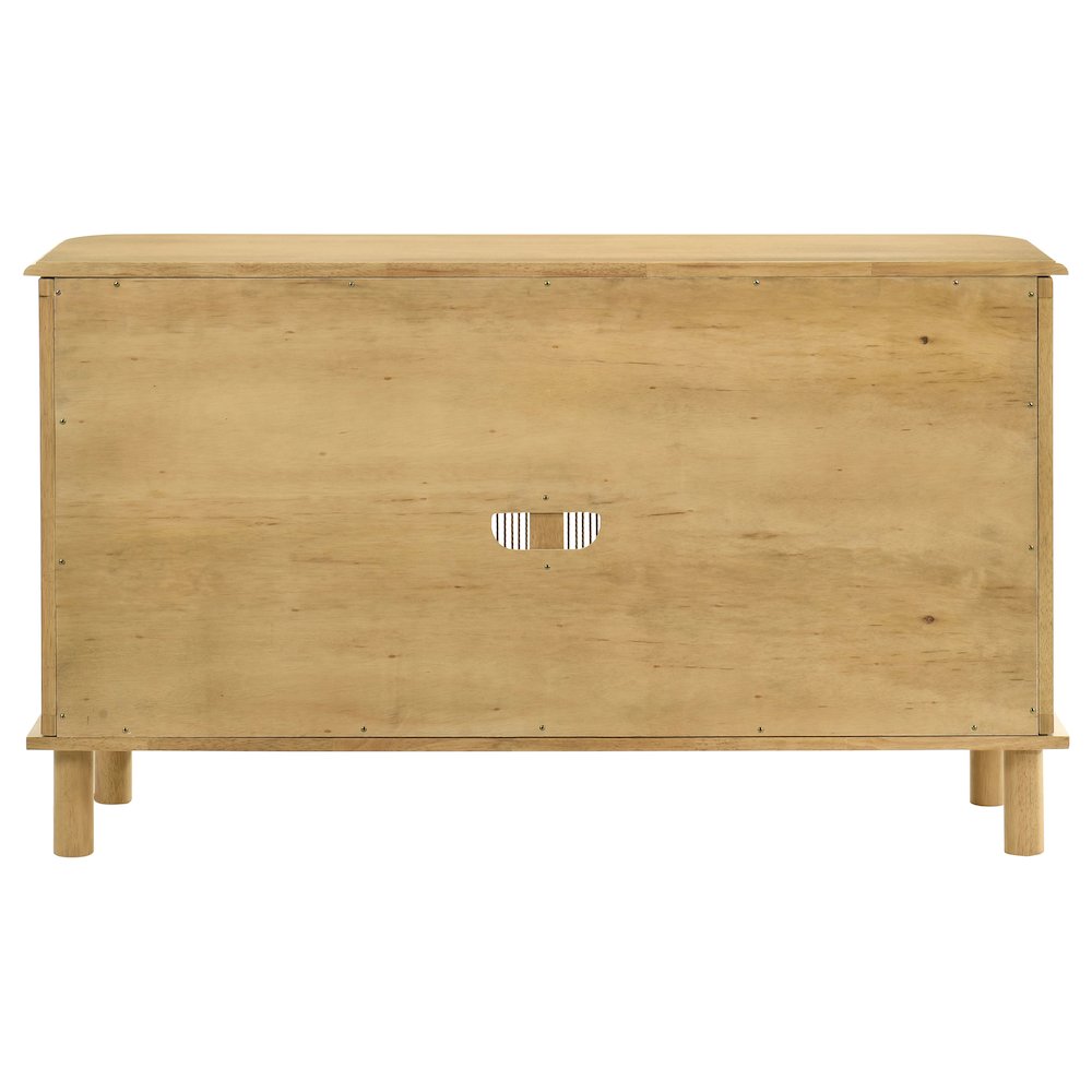 Ervine 3-Door Rope Panel Sideboard Accent Storage Cabinet Natural. Picture 7