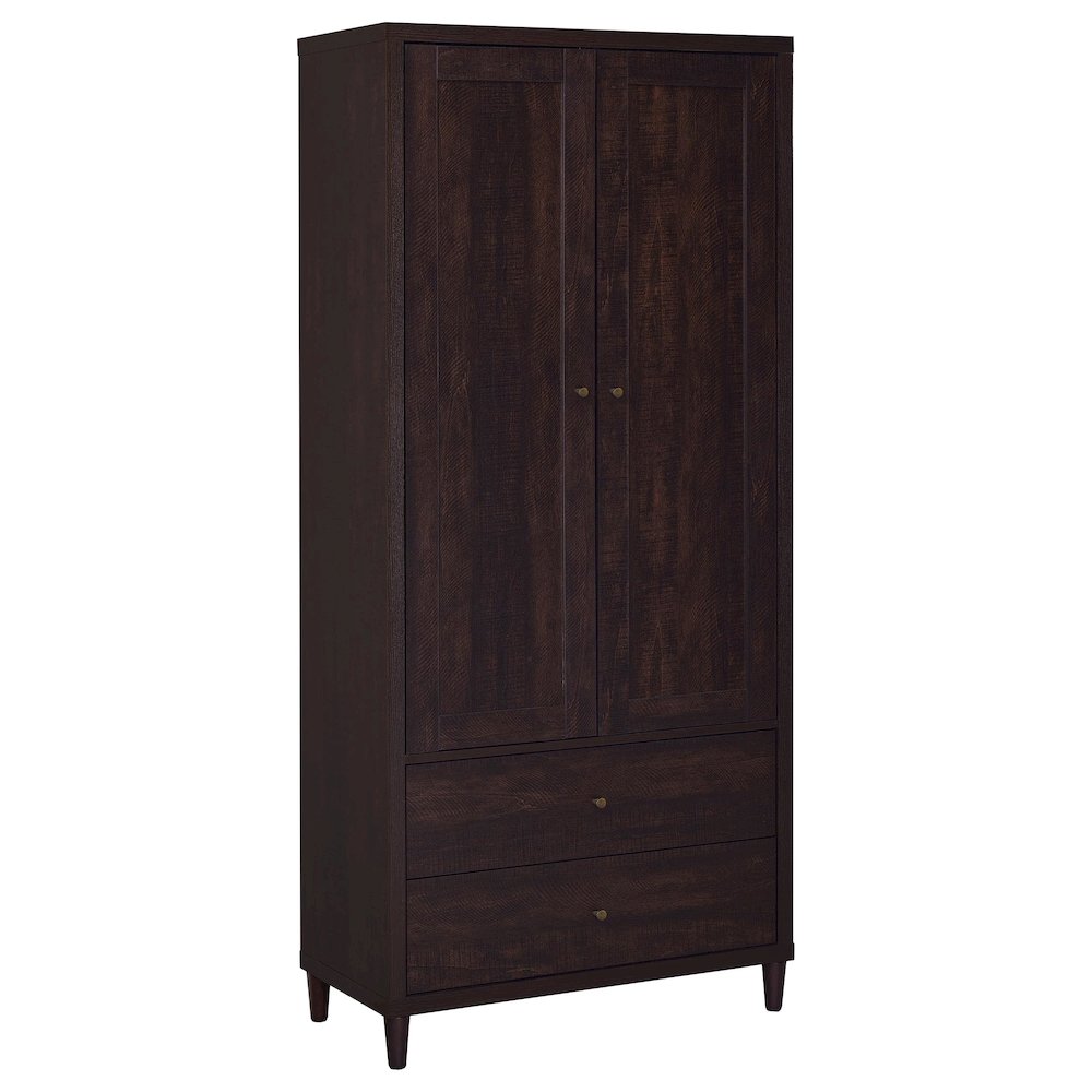 Wadeline 2-door Tall Accent Storage Cabinet Rustic Tobacco. Picture 1