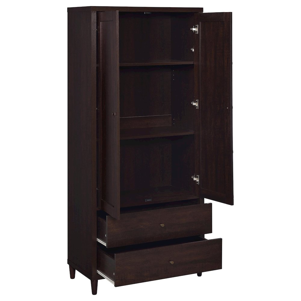 Wadeline 2-door Tall Accent Storage Cabinet Rustic Tobacco. Picture 3