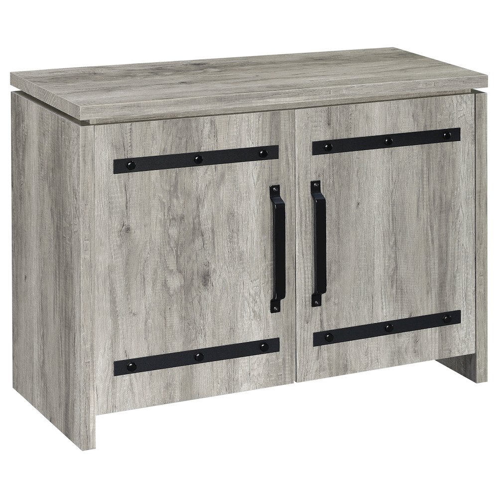Enoch 2-door Engineered Wood Accent Cabinet Grey Driftwood. Picture 1