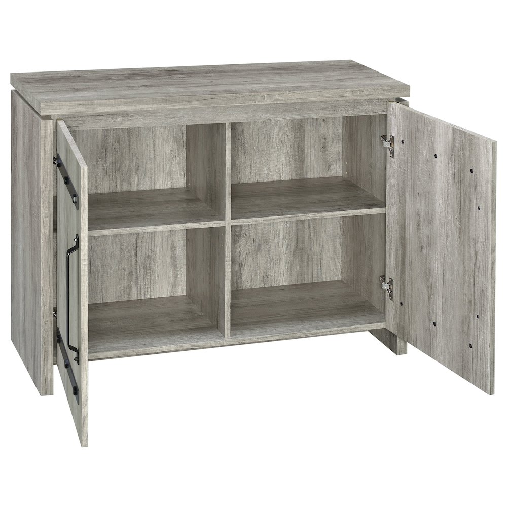 Enoch 2-door Engineered Wood Accent Cabinet Grey Driftwood. Picture 3