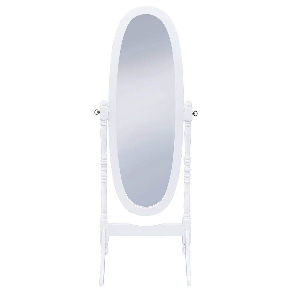 Foyet Wood Adjustable Full Length Cheval Mirror White. Picture 3