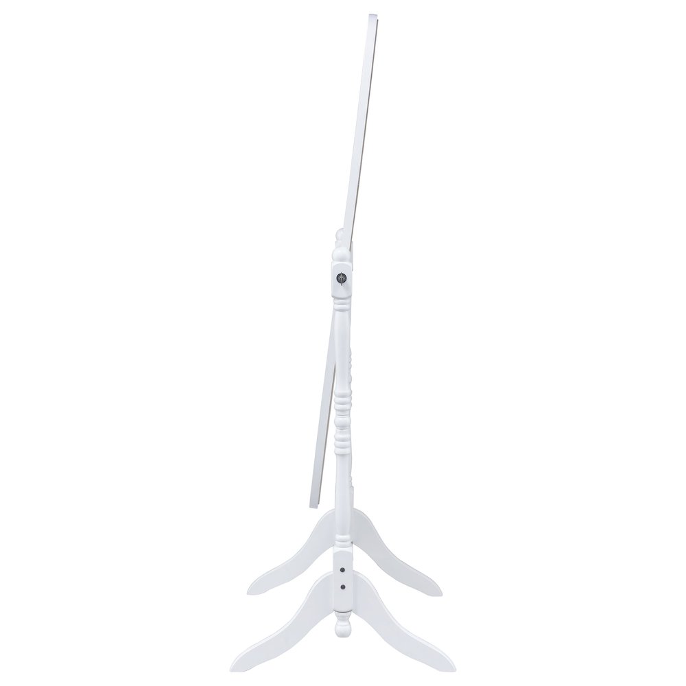 Foyet Wood Adjustable Full Length Cheval Mirror White. Picture 4