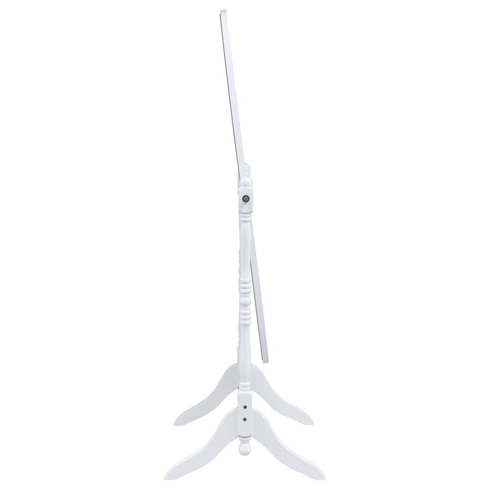 Foyet Wood Adjustable Full Length Cheval Mirror White. Picture 6