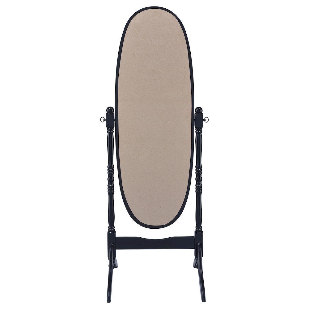 Foyet Wood Adjustable Full Length Cheval Mirror Black. Picture 6