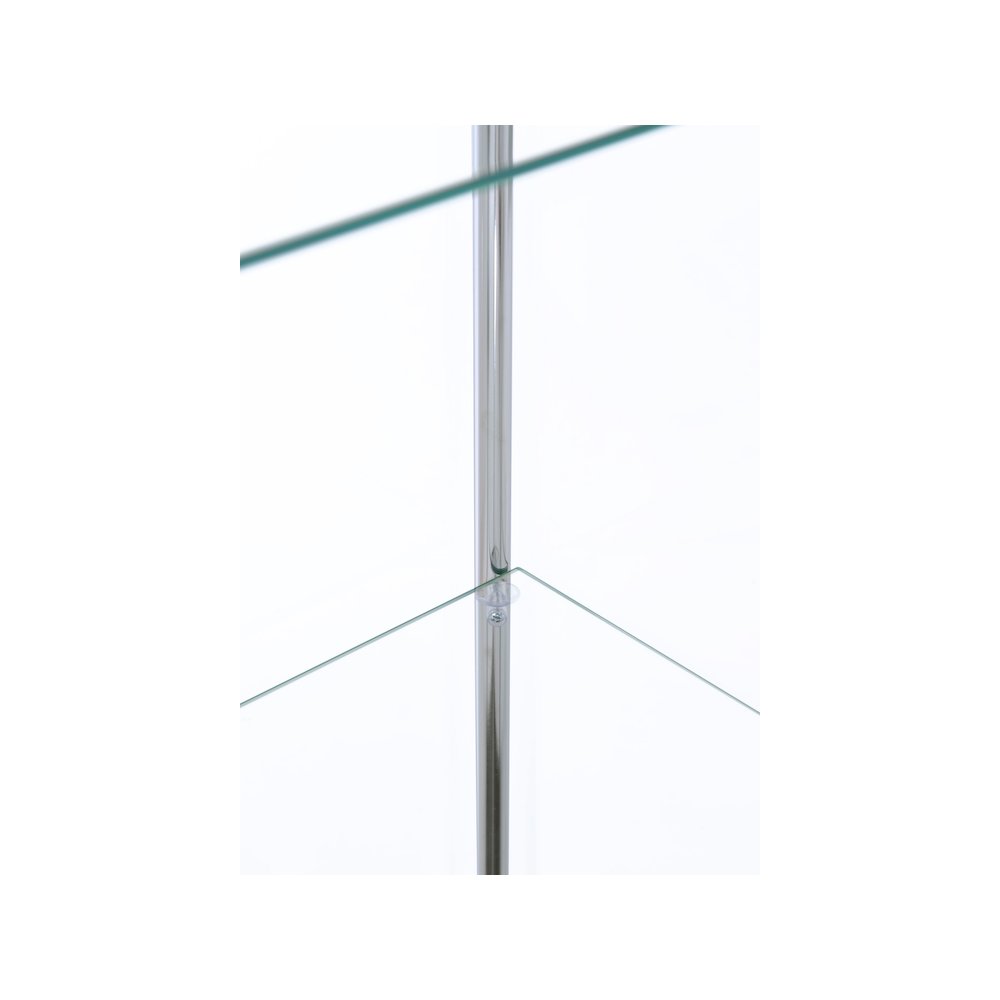 Bellatrix 4-shelf Clear Glass Curio Cabinet White. Picture 13