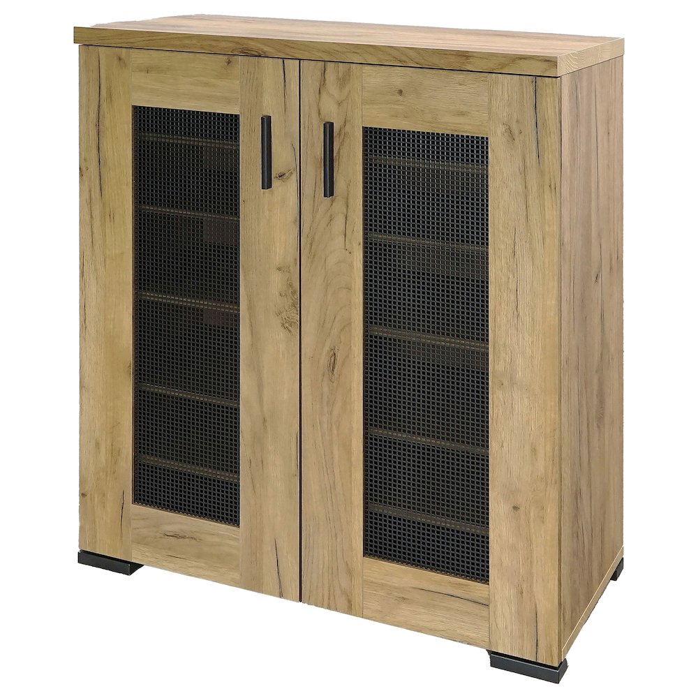 Bristol 6-shelf Engineered Wood Shoe Cabinet Golden Oak. Picture 5