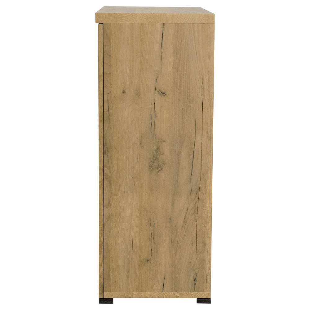 Bristol 6-shelf Engineered Wood Shoe Cabinet Golden Oak. Picture 6