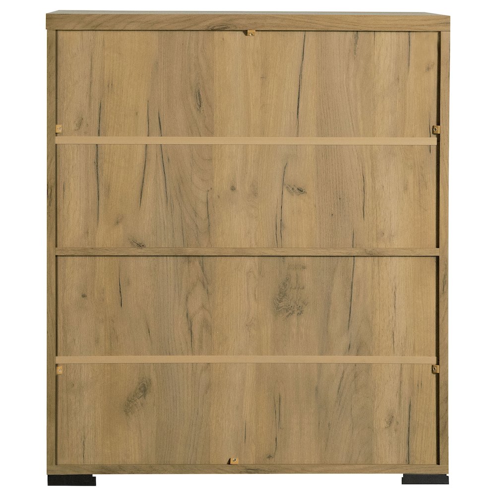 Bristol 6-shelf Engineered Wood Shoe Cabinet Golden Oak. Picture 7