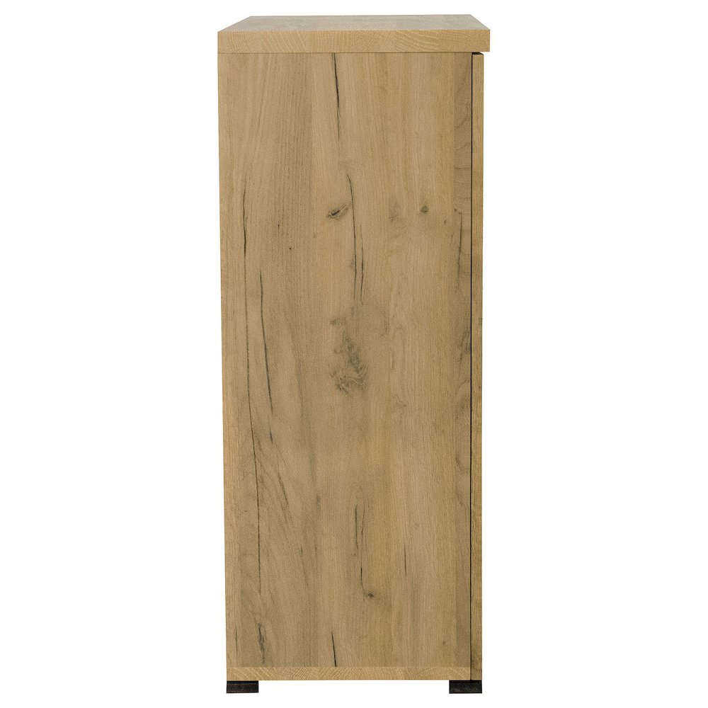 Bristol 6-shelf Engineered Wood Shoe Cabinet Golden Oak. Picture 8