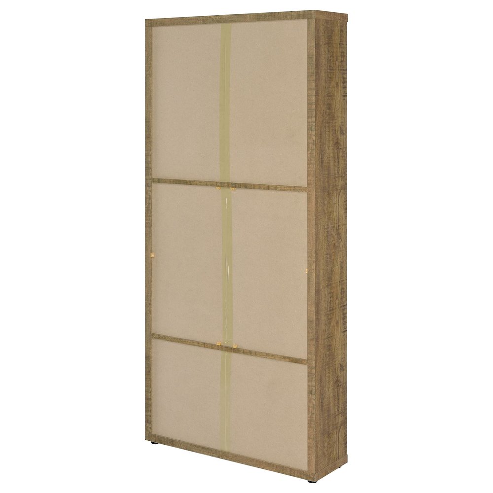 Hawthorne 4-shelf Glass Door Tall Cabinet with Drawers Mango. Picture 8