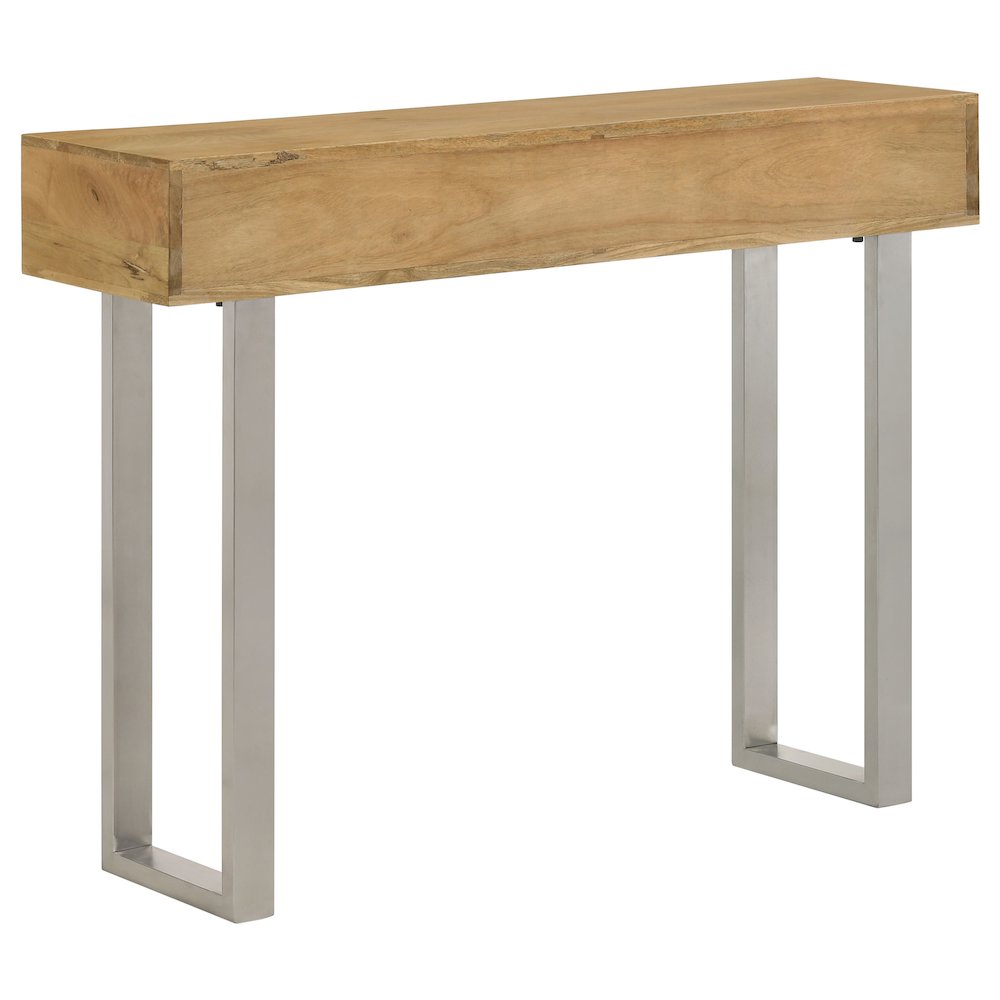 Draco 2-drawer Console Table Hand Carved Details Natural. Picture 5