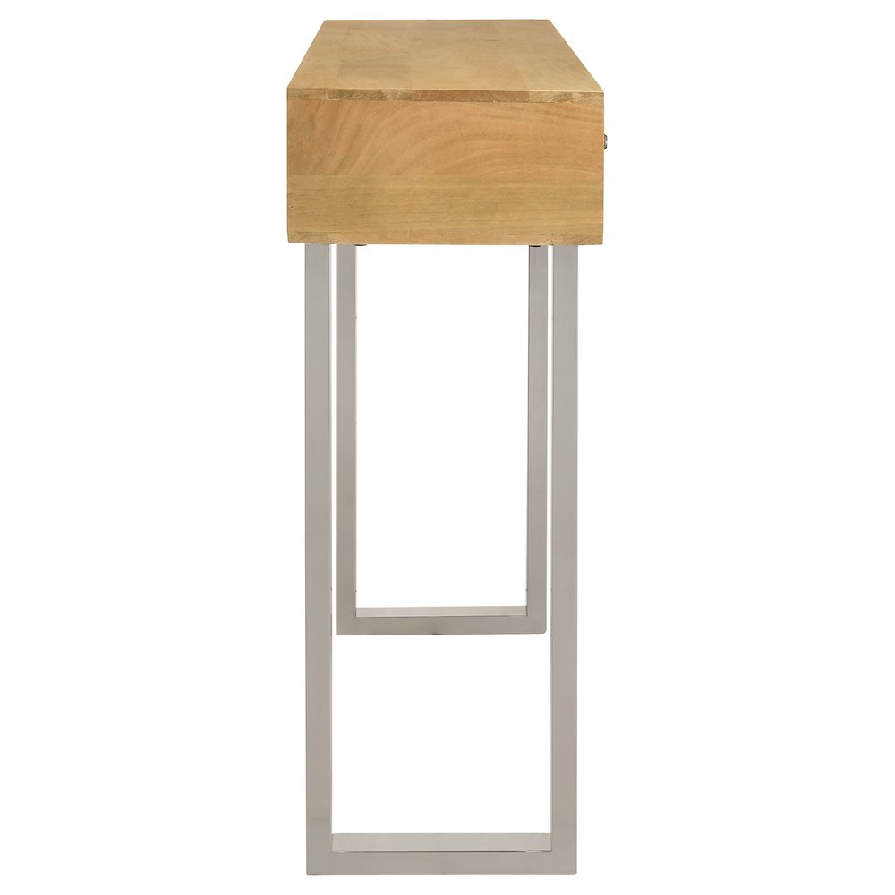 Draco 2-drawer Console Table Hand Carved Details Natural. Picture 6