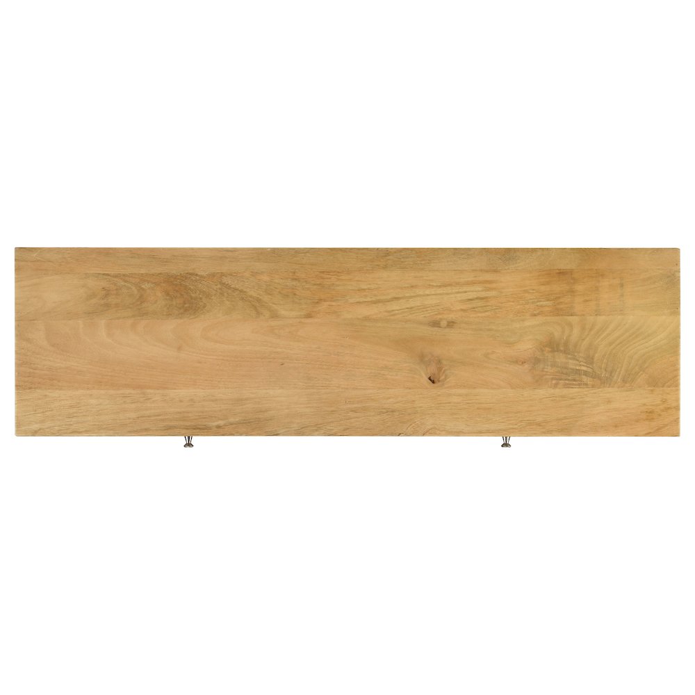 Draco 2-drawer Console Table Hand Carved Details Natural. Picture 9