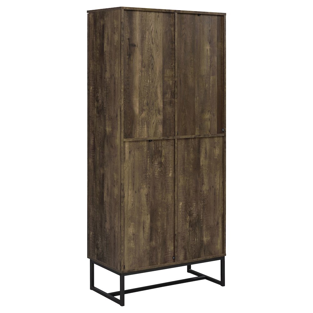 Carolyn 2-door Engineered Wood Accent Cabinet Rustic Oak. Picture 7
