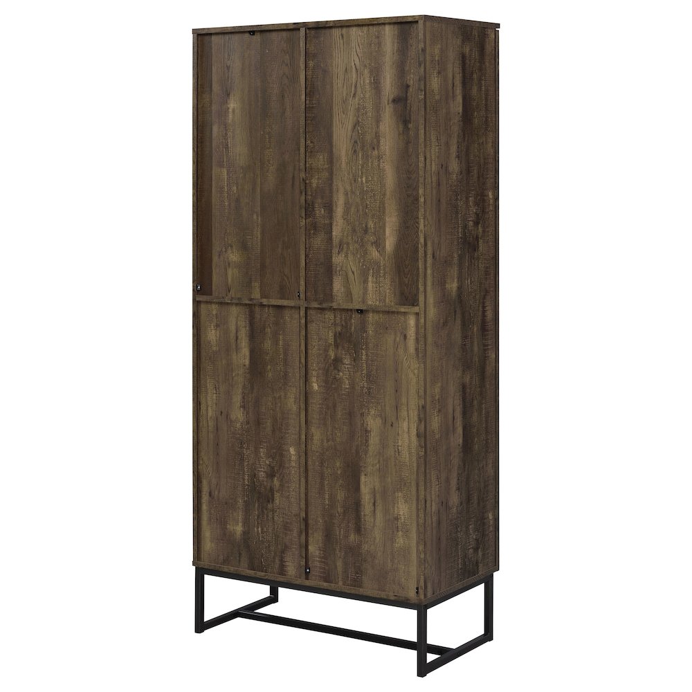Carolyn 2-door Engineered Wood Accent Cabinet Rustic Oak. Picture 9