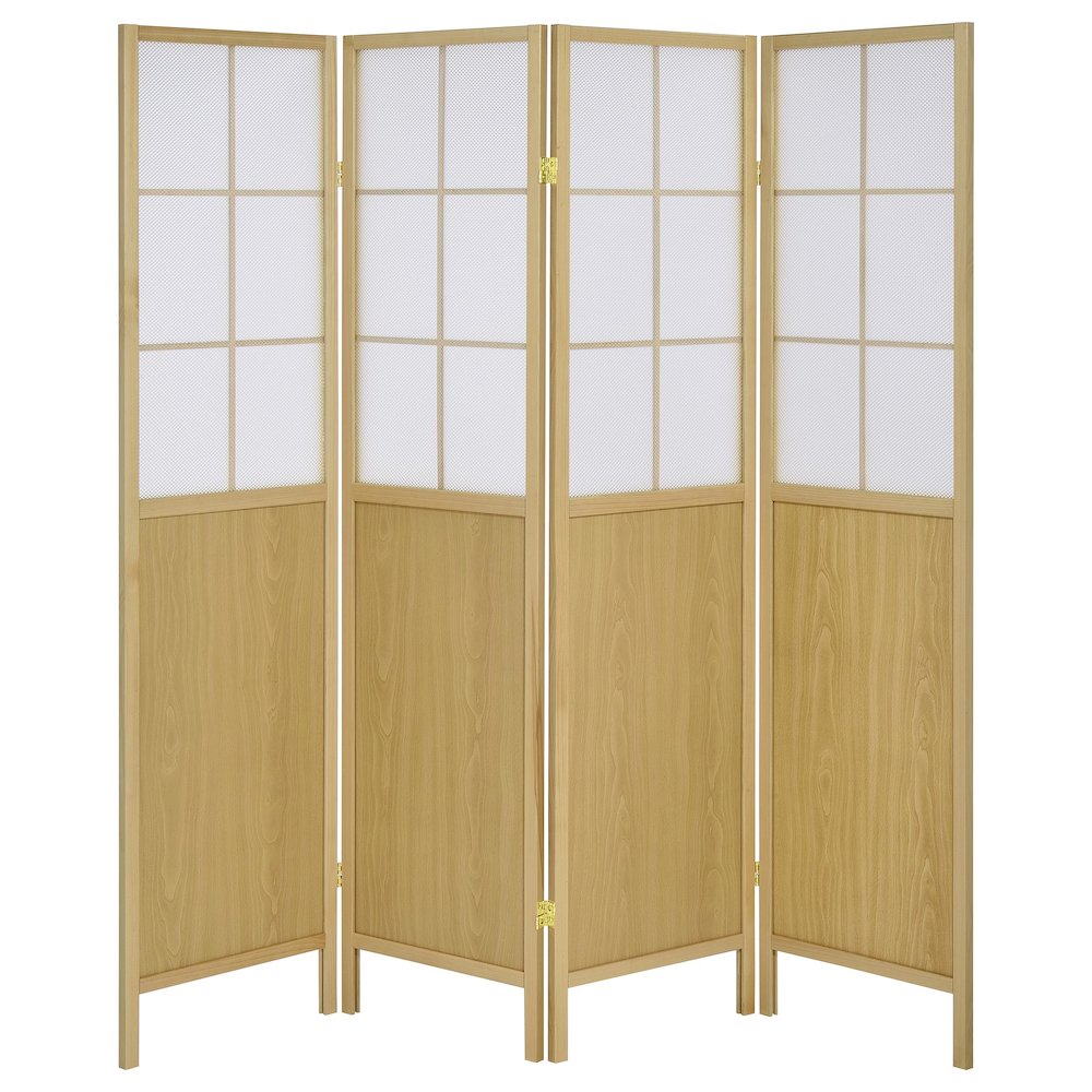 Edwards 4-Panel Room Divider Folding Shoji Screen Natural. Picture 5