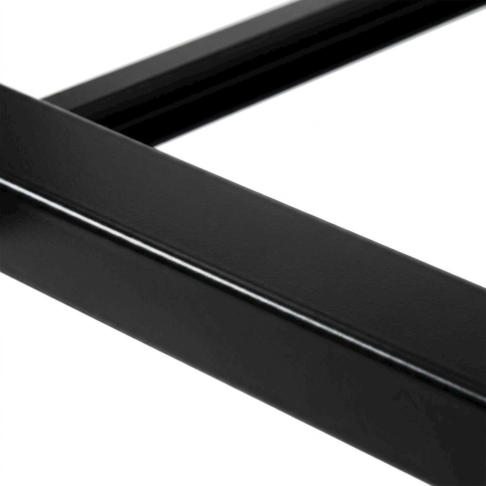 Metal Bed Frame with Headboard and Footboard, Adjustable Queen King, Black. Picture 6