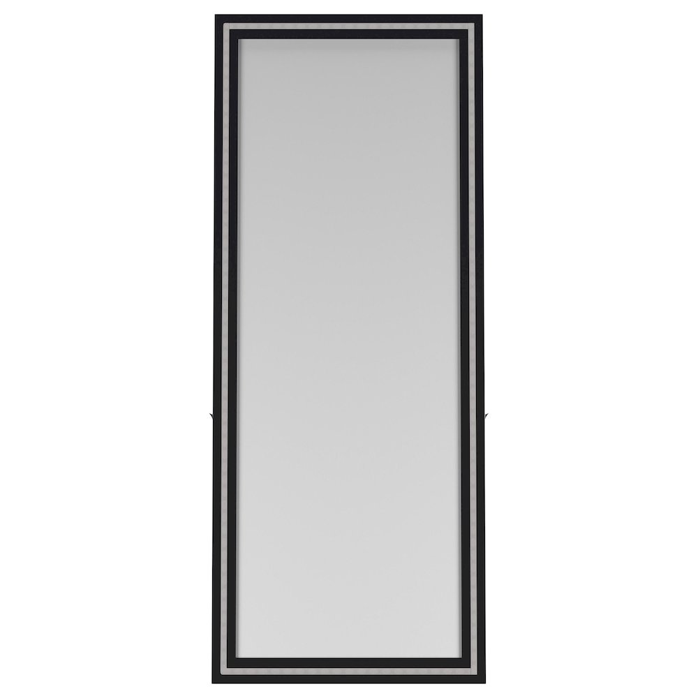 Windrose 28 x 67 Inch Tempered LED Standing Mirror Black. Picture 11