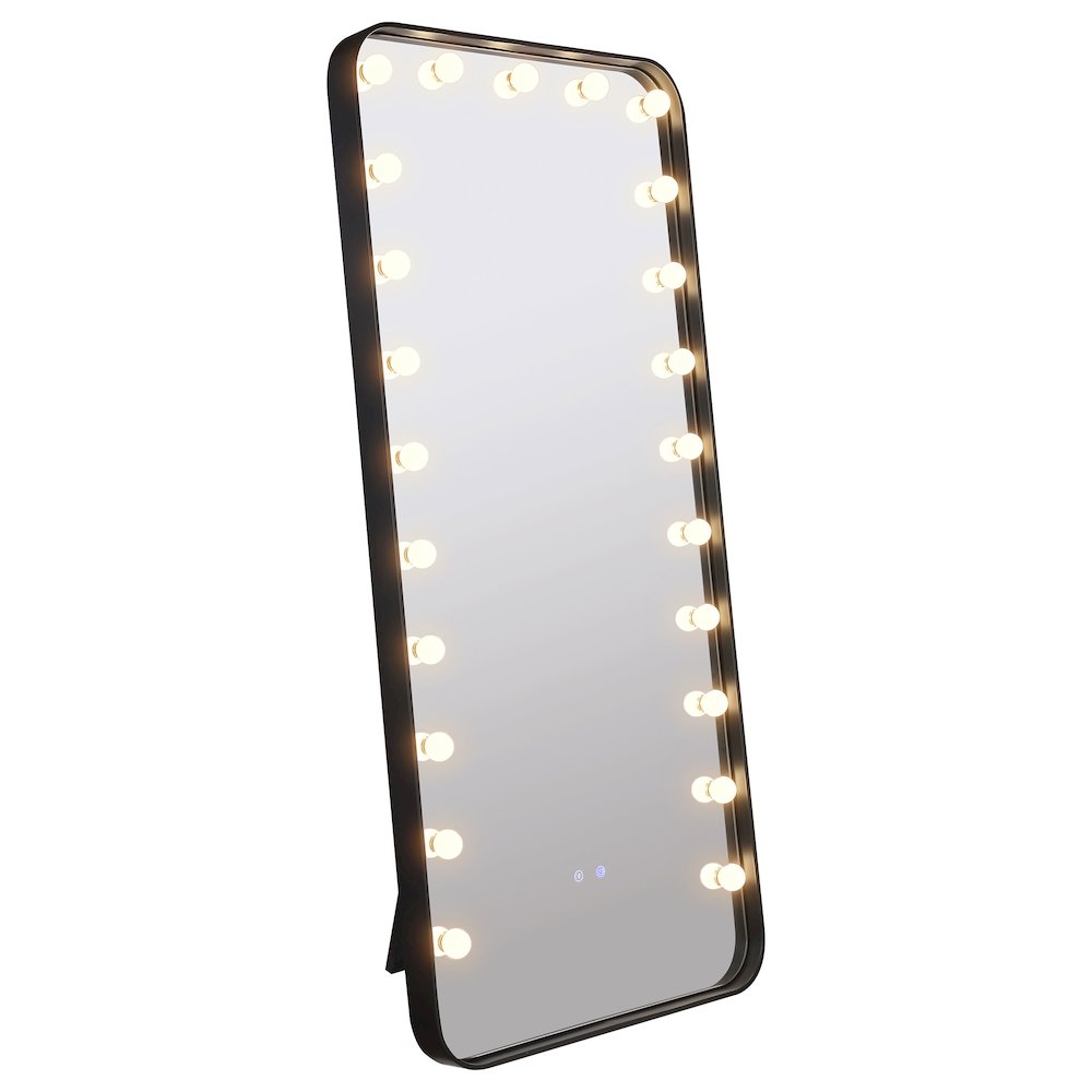 Canton 32 x 71 Inch LED Standing Mirror with Speakers Black. Picture 3