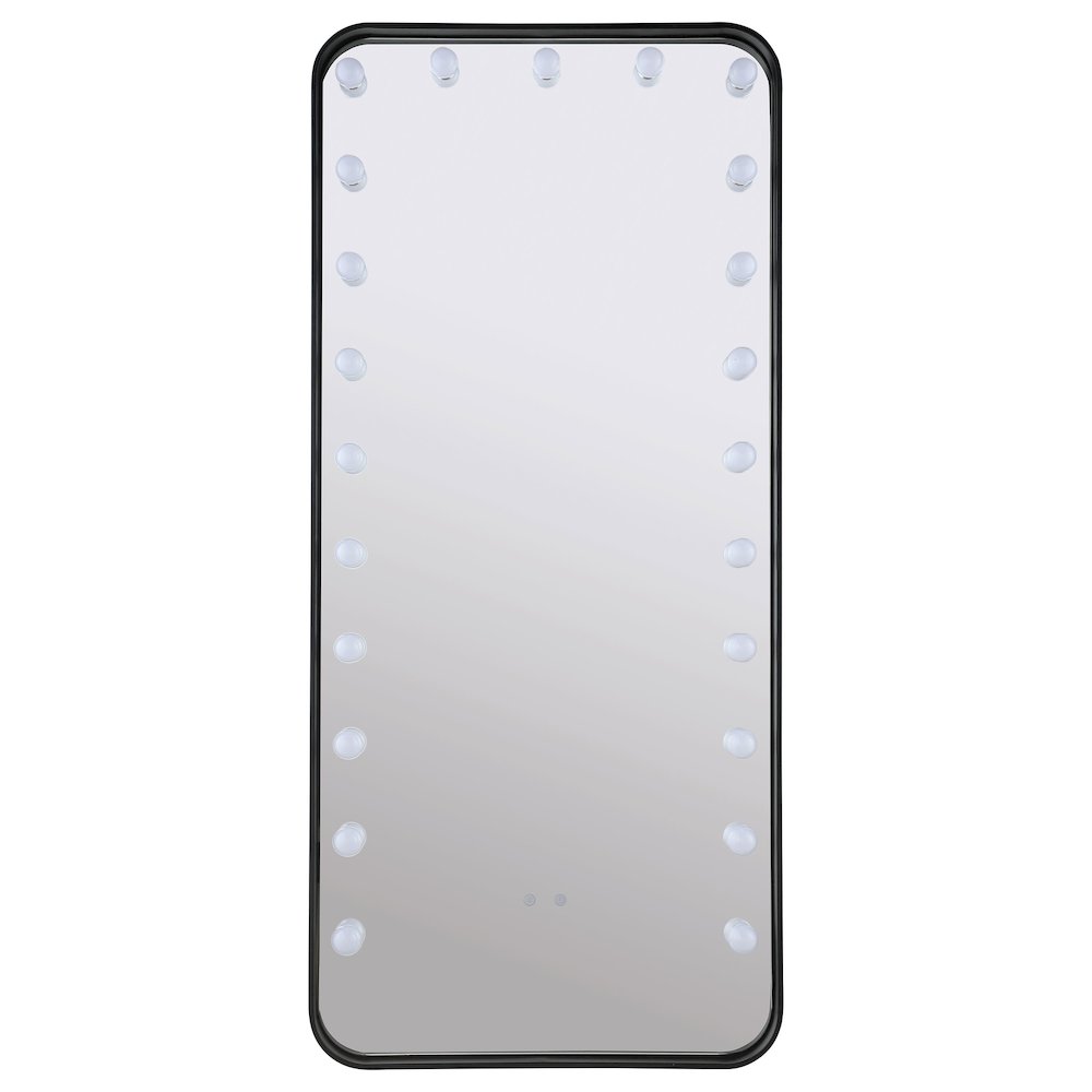 Canton 32 x 71 Inch LED Standing Mirror with Speakers Black. Picture 6