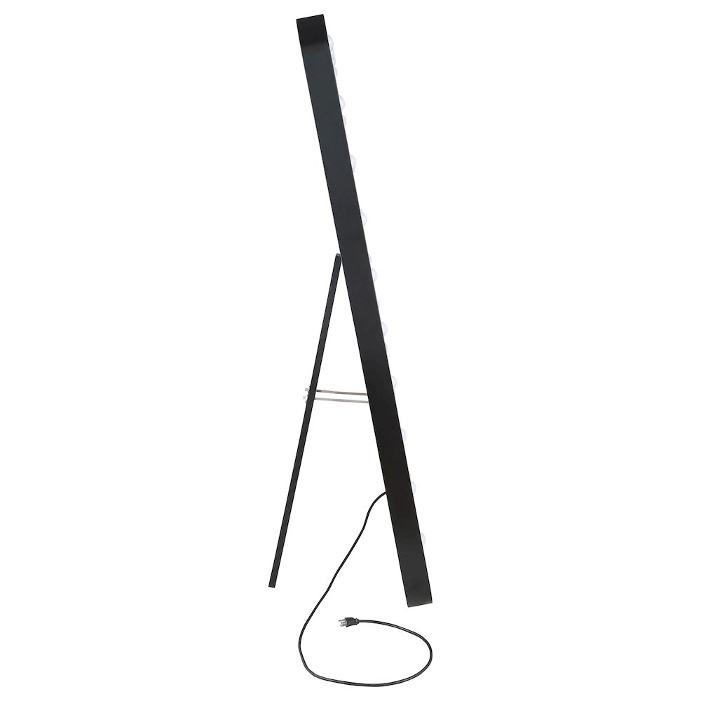 Canton 32 x 71 Inch LED Standing Mirror with Speakers Black. Picture 8