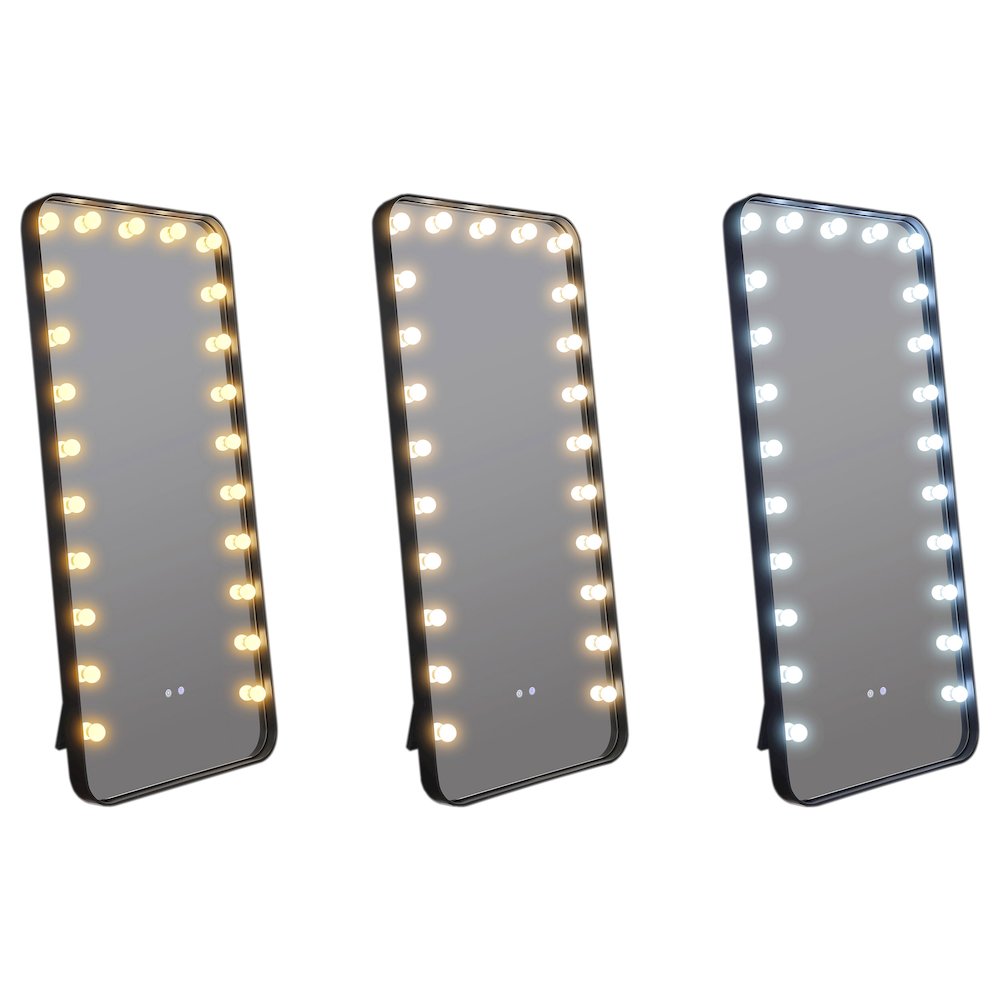 Canton 32 x 71 Inch LED Standing Mirror with Speakers Black. Picture 9