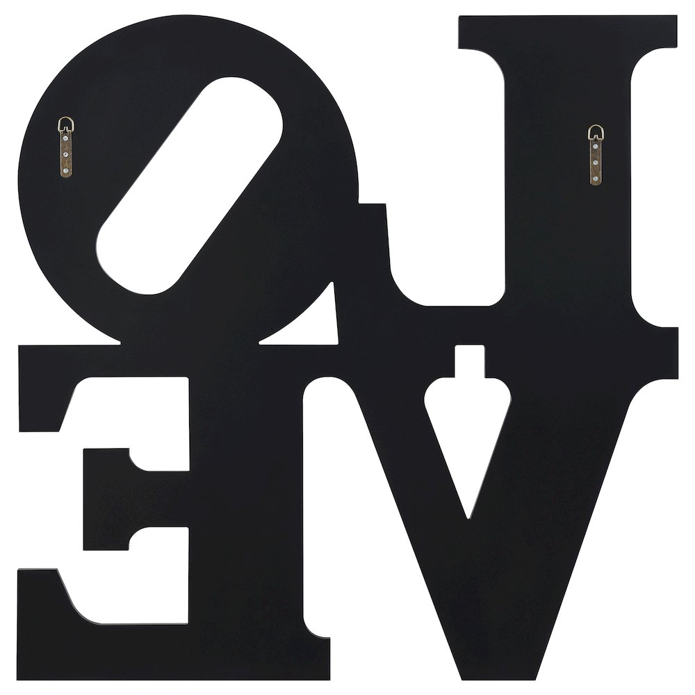 Keiran 40 x 40 Inch LOVE Lettered Wall Mirror Silver. Picture 4