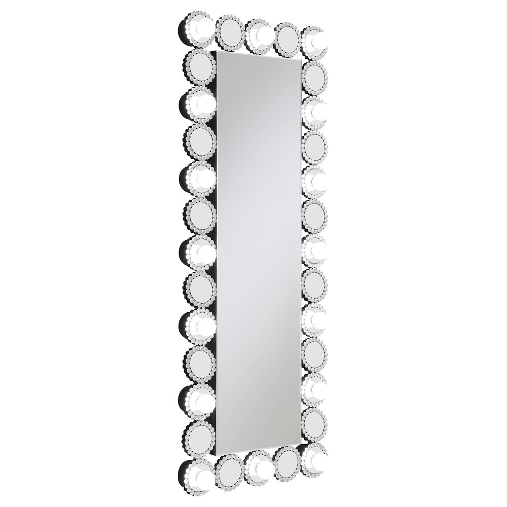 Aghes 24 x 62 Inch Wall Mirror with Lighting Silver. Picture 3
