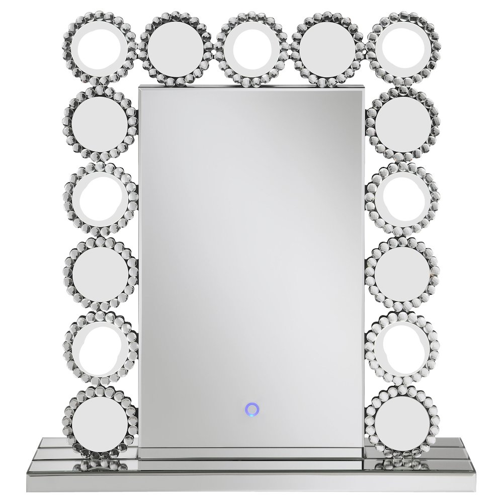 Aghes Vanity Mirror with Lighting Silver. Picture 5