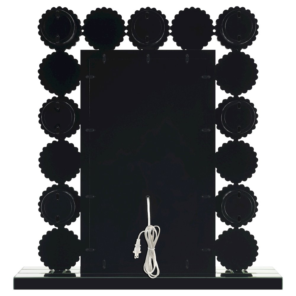 Aghes Vanity Mirror with Lighting Silver. Picture 6