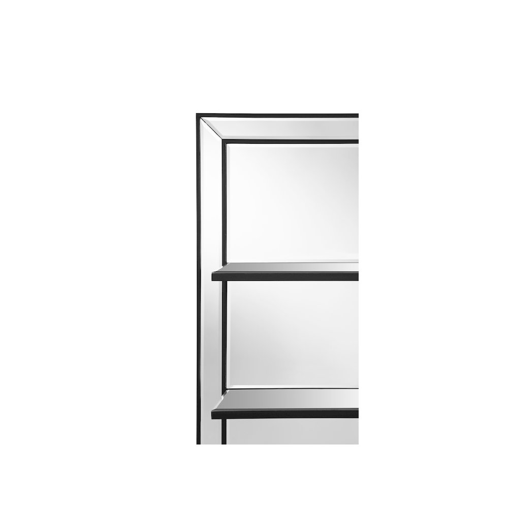 Oriel 24 x 47 Inch Rectangular 3-Shelf Wall Mirror Silver. Picture 8