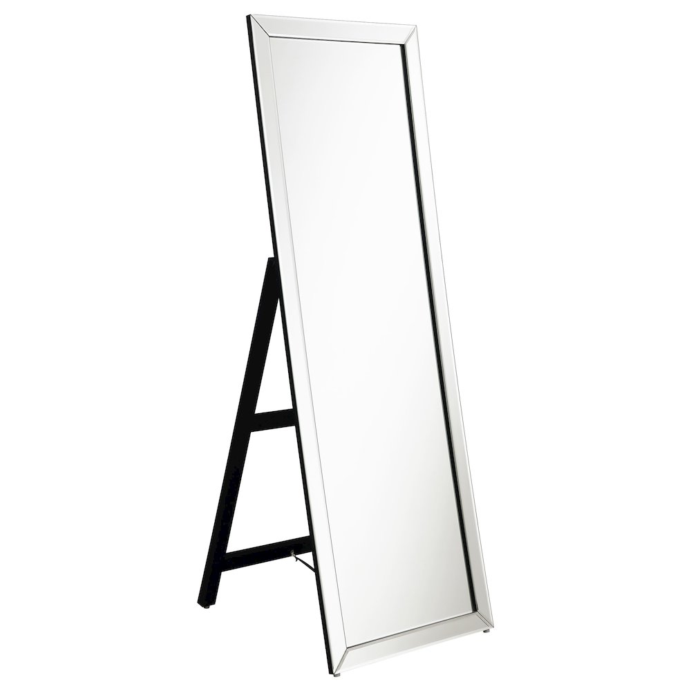 Soline 22 x 61 Inch Framed Standing Floor Mirror Silver. Picture 1